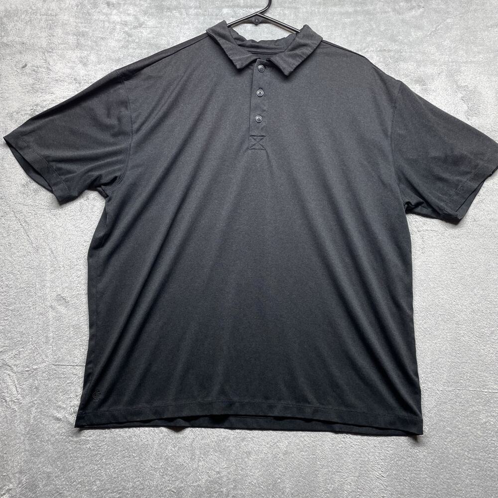 Cody James Core Polo Shirt Mens L Black Short Sleeve Stretch Regular Fit